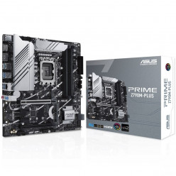 ASUS PRIME Z790M-PLUS, Socket 1700, 12Phases, Intel® Z790 (14/13/12th Gen CPU), CPU graphics, HDMI, DP, Dual 4xDDR5-7200, 2xPCIe x16 5.0, 4xSATA3, RAID, 3xM.2 4.0, 2xPCIe x1, Realtek Audio 7.1, 1GbE LAN, 1xUSB-C 3.2 Gen2x2, 1xUSB 3.2Gen2, 6xUSB3.2, Aura S